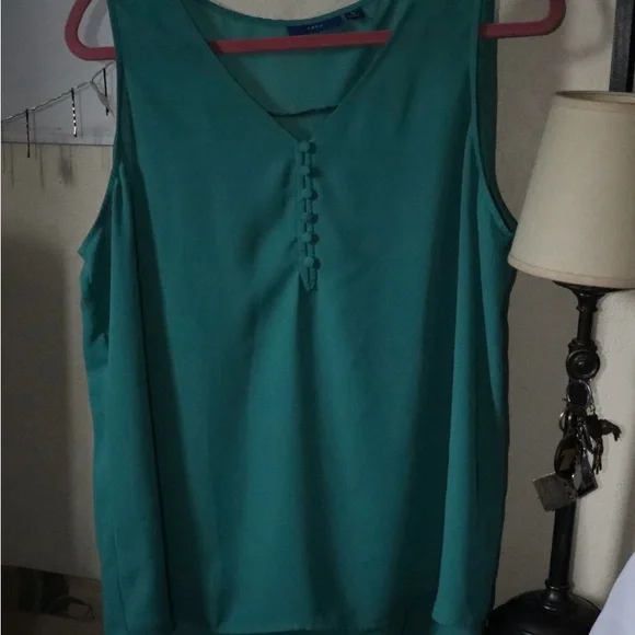 Apt. 9 Teal Sleeveless Blouse - Picture 2 of 7